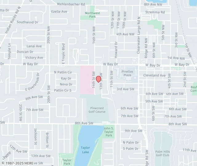 Location Map: 1301 2nd Avenue SW, STE 301 Largo, Florida 33770