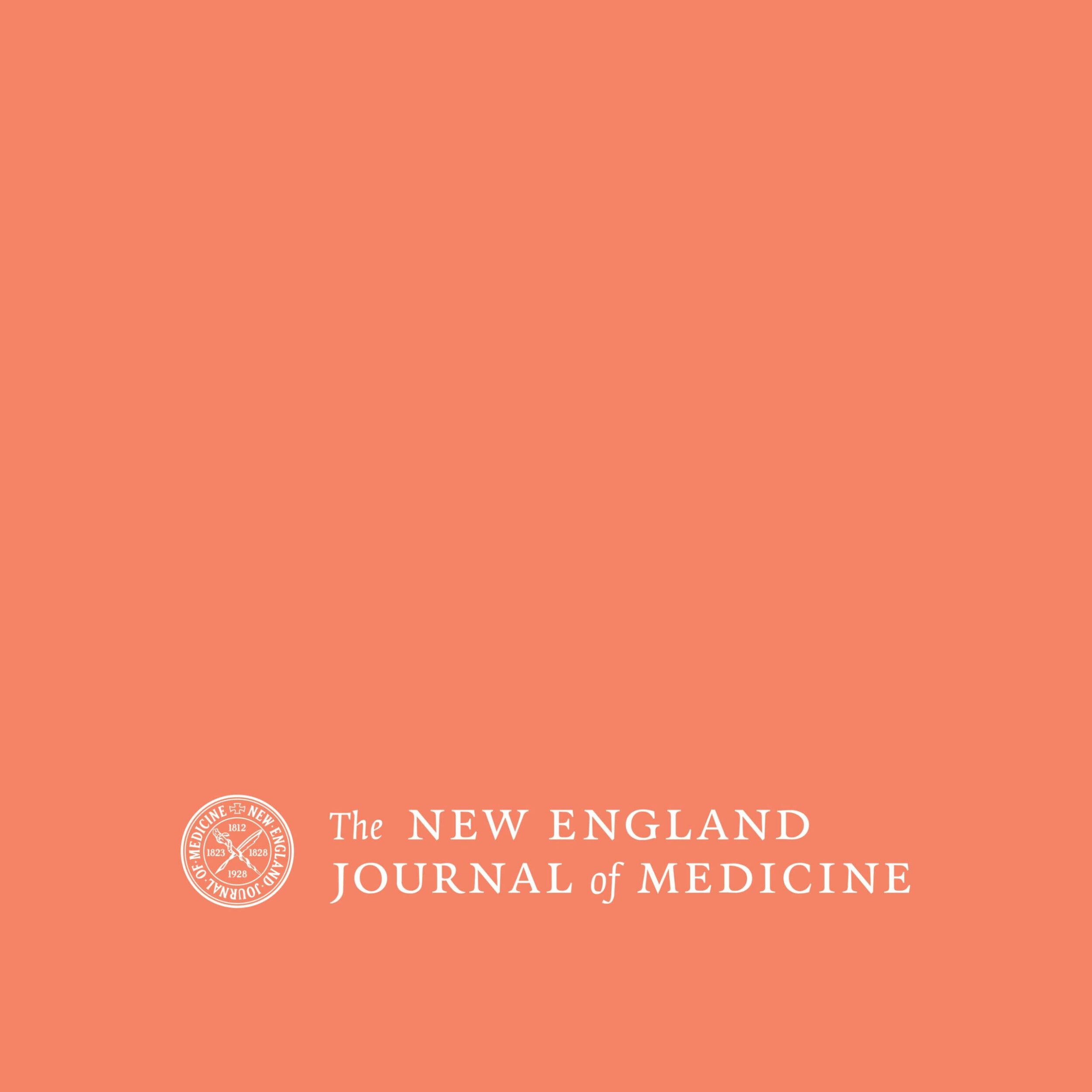 The New England Journal of Medicine logo with orange background - bottom center