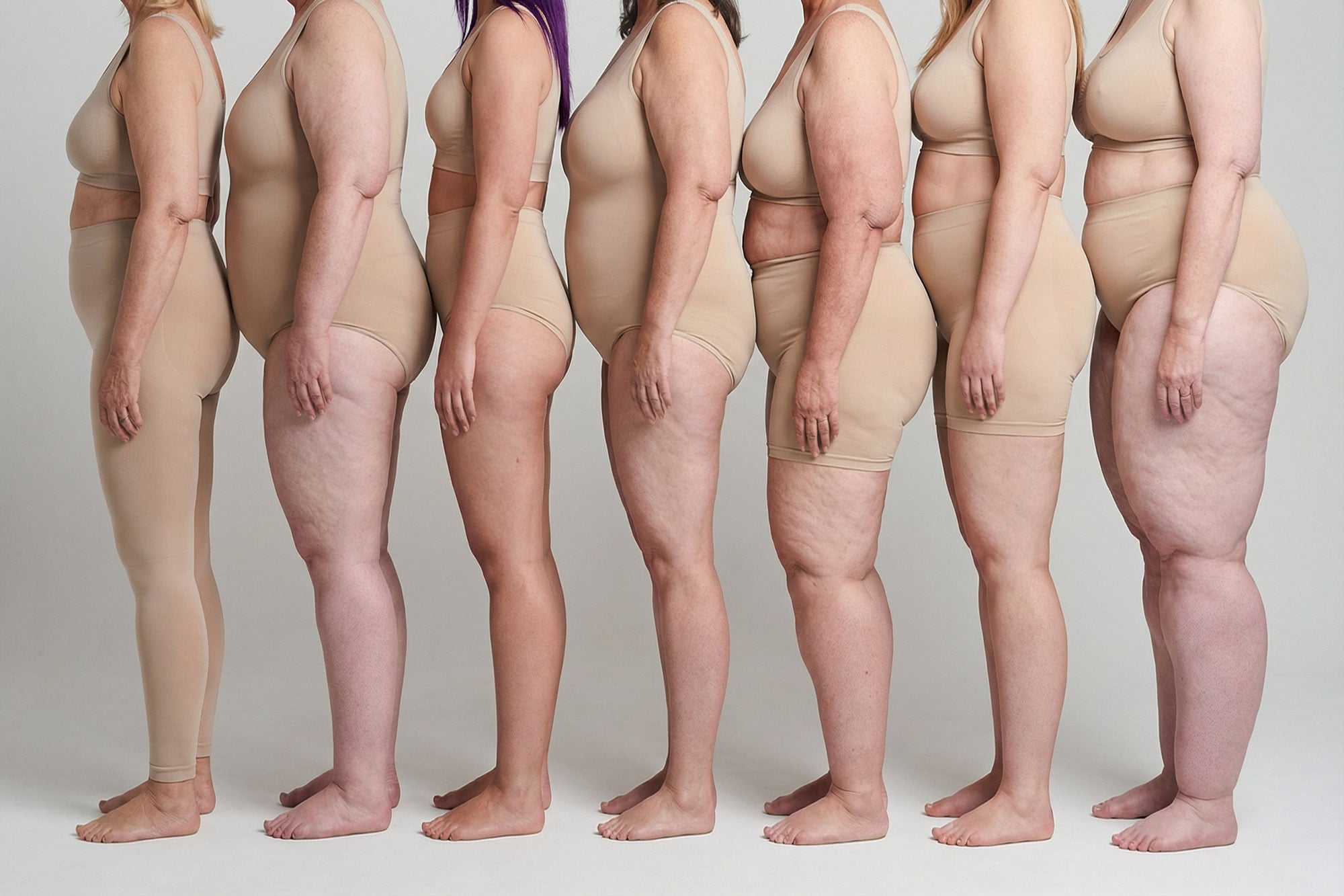 Comparison of leg shapes across several women