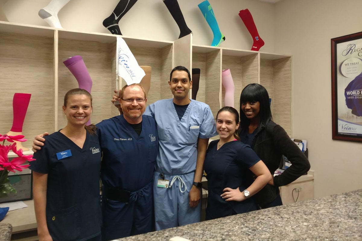 Dr. Chris Pittman with the Vein911 clinical team